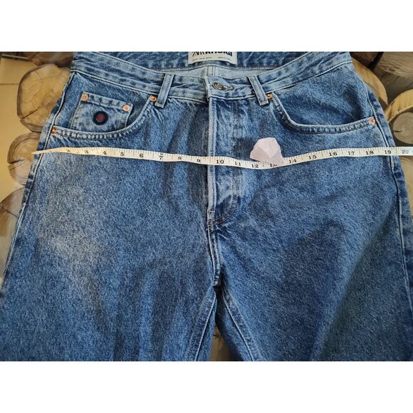 Zara RHUIGI button fly jeans straight relaxed medium baggy Y2K style - Picture 6 of 14